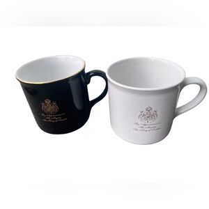 Gevalia Kaffe 2-Lot Black/White By Appointment of His Majesty 10 oz. Coffee Cup